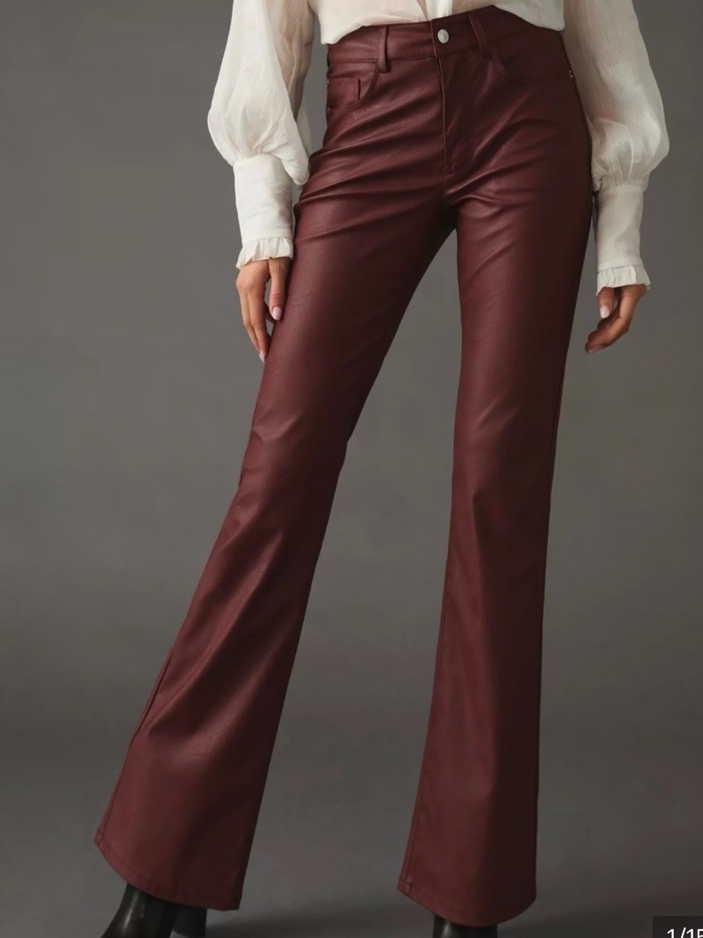 Anthropologie Pilcro burgundy Faux Leather Pants